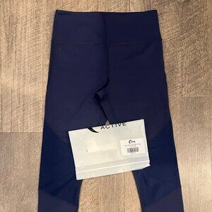 Zyia Navy shimmer soft n snug 7/8. Size 6-8. Brand new with tag and bag.
